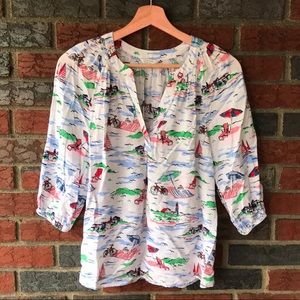 Crown Ivy XS Beachy print top